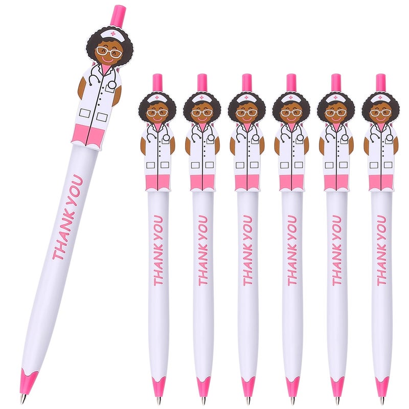 Sikao Cute Doctor Pens Thank You Caring Gifts for Doctors Medical Staff Assistants Healthcare Workers Women Coworkers Pharmacy (Pink 36Pack) - Image 1